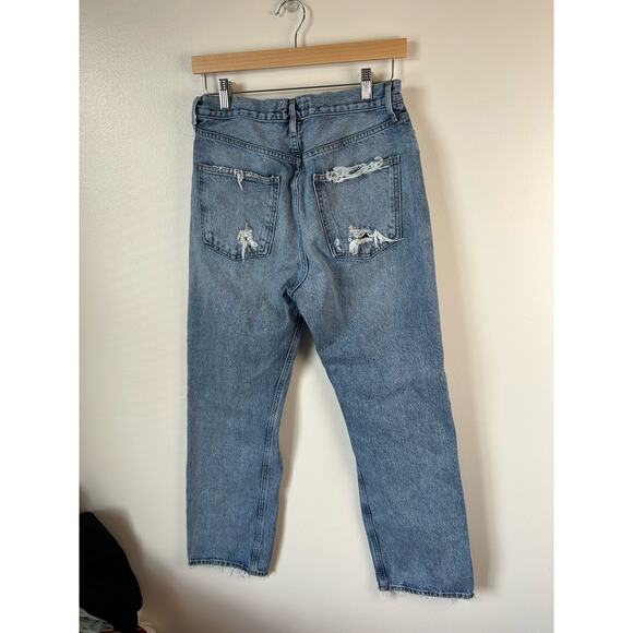 AGOLDE Isolate Medium Indigo 90s Mid-Rise Loose Jeans Size 28 - Picture 6 of 8